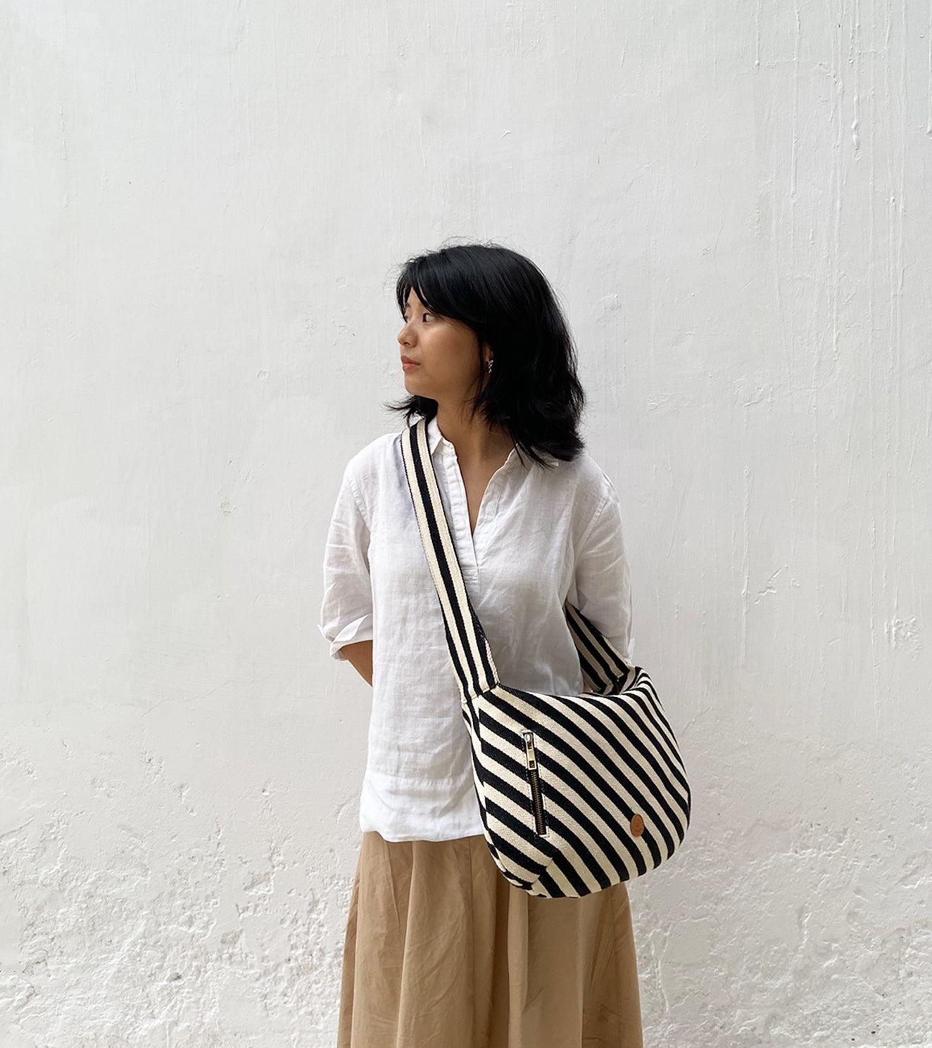 Nautical slant sling bag - Khara Kapas