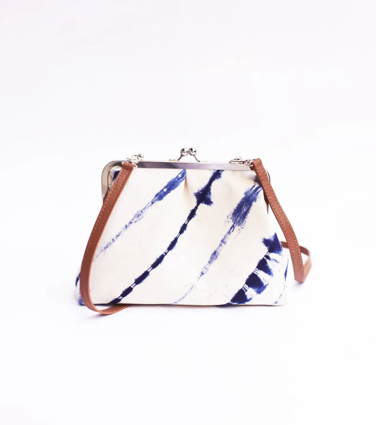 Sky shibori clutch - Khara Kapas