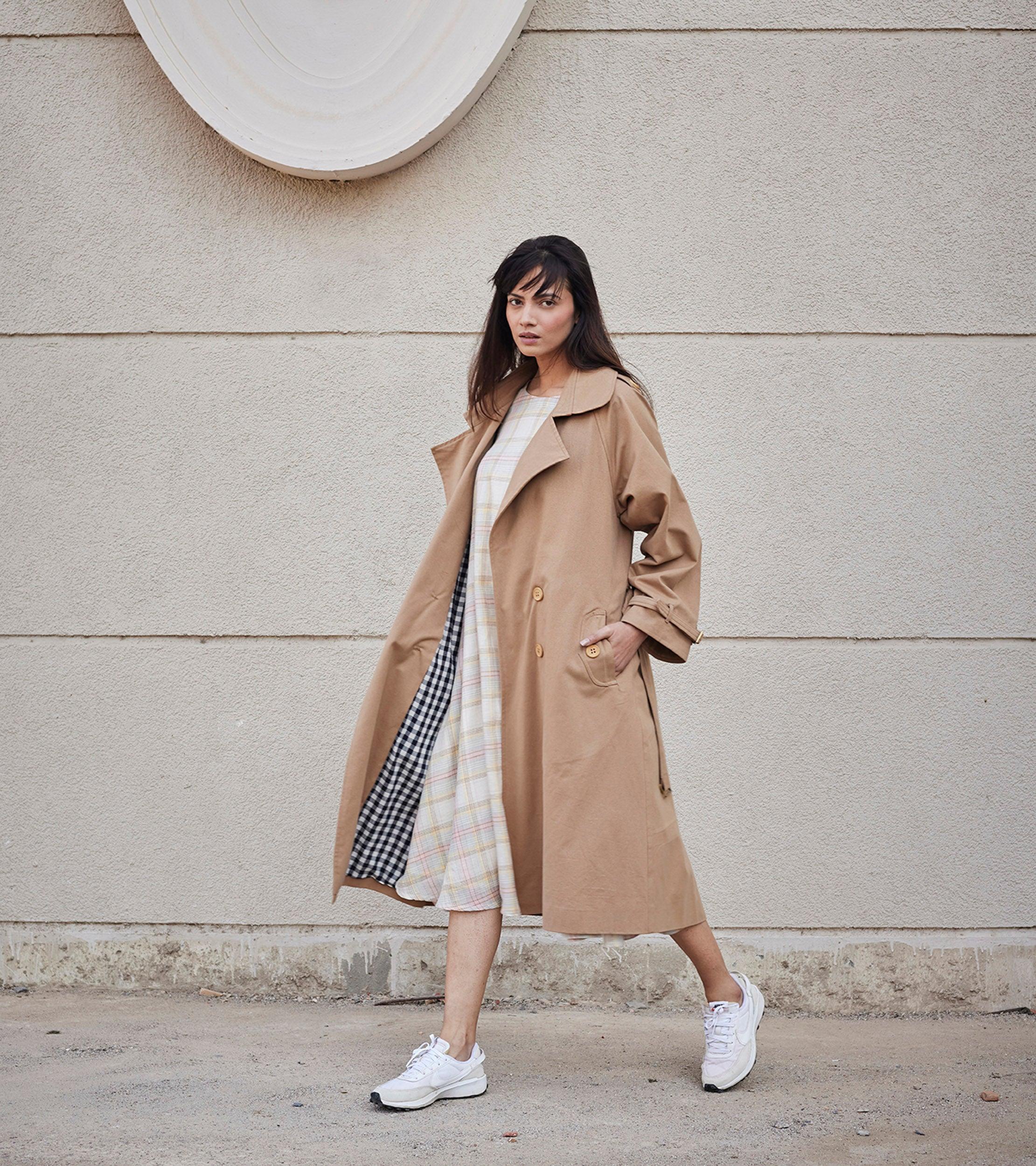 Latte Trench Coat - Khara Kapas